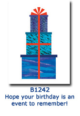 Tower of Gifts Birthday Card